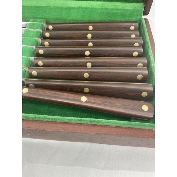 Vintage Cutco No. 47 Cutlery Knife Set Wooden Box & 8 Steak Knives - Picture 3 of 9